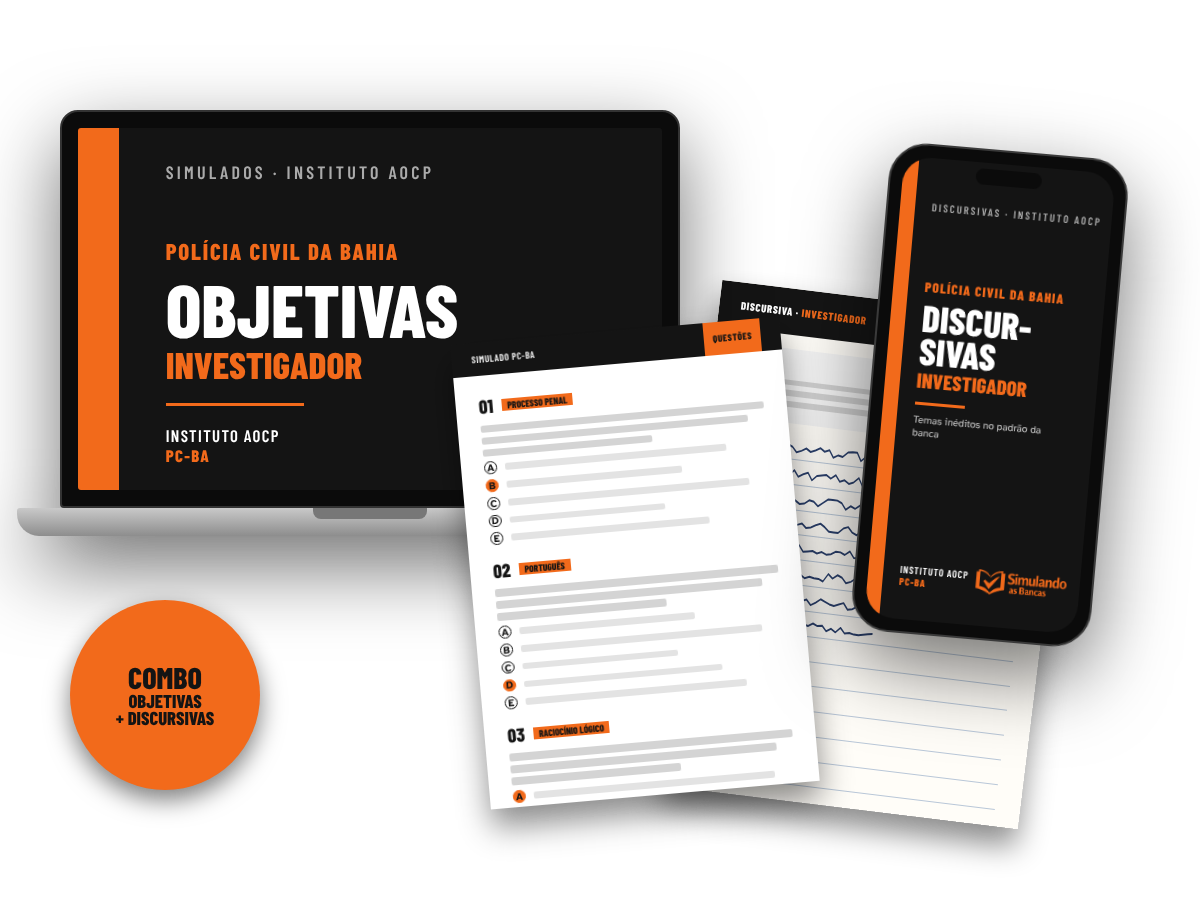 Combo PCBA Investigador: objetivas e discursivas